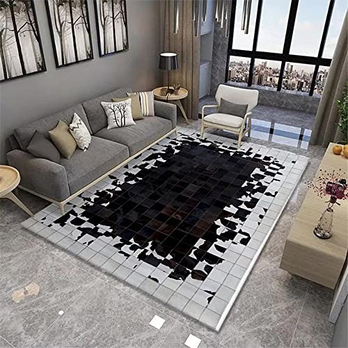 Tapis de chambre gris noir pour un décor esthétique et cosy
