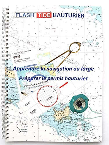 Flash-Tide - Pack Permis Hauturier Complet (Manuel Cours et Tests + Carte + Règle Cras + Compas Droit) – vue 5