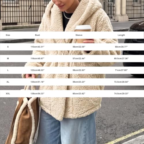 Sherpa Jacket Women Fleece Cardigan Hooded Loose Warm Coat Winter 2026 - image 6