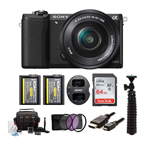 Sony Alpha a5100 Mirrorless Digital Camera w/ 16-50mm Lens & 64GB SD Card