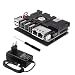 Produktbild for Orange Pi 5 Plus Aluminum Alloy Case with Cooling Fan Heatsink Power Supply 5V 4A Box Cover Protecion Shell for Orange Pi 5 Plus 4GB/8GB/16GB Case Accessories