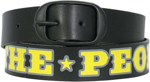Hot Leathers BLA1136 We The People Black And Yellow Leather Belt-Black-40