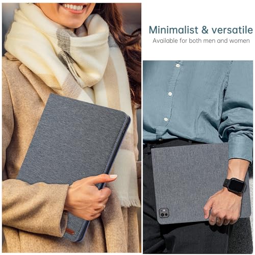 Coque rigide iPad Pro 13 M4 étui haut de gamme bleu au design ultra-fin - 4