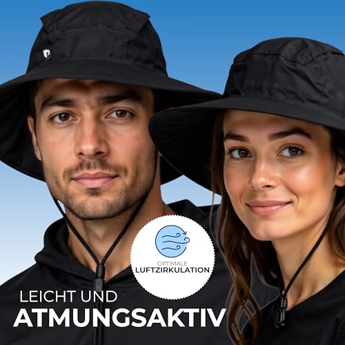 ALPIN LOACKER Wasserdichter Regenhut – Atmungsaktiver Outdoor Hut für Herren & Damen – Nachhaltiger Wanderhut aus 100% recyceltem Polyester – Perfekt für Camping, Trekking, Wandern & Alltag, S-M