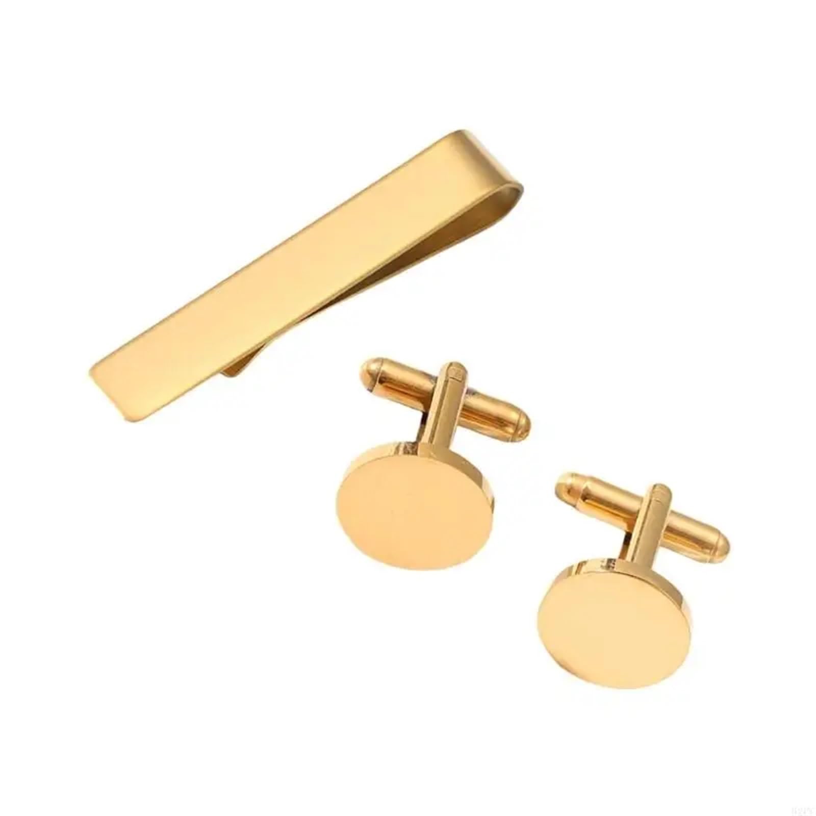Manschettenknopf- Und Krawattenklammer-Set Herren-Krawattenklammer und Manschettenknöpfe-Set for Business, professionelle Verarbeitung aus Edelstahl mit eleganten Designs FüR Hochzeiten