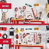 VELCRO Brand Easy Hang organizer na sznurek przedłużający, różne opakowania, mieści 27–45 kg, wytrzymałe paski łatwo pasują do haczyków lub gwoździ, idealny do organizacji garażu, 3 szt., 25 cm, 35 cm