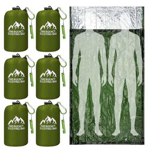 Oudain 6 Pcs XL Emergency Sleeping Bag 94.5' x 49.2'...