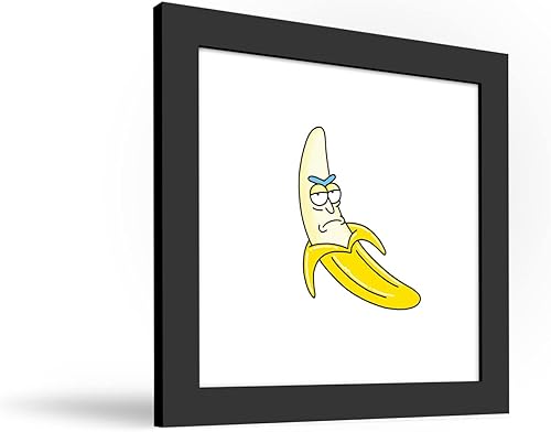 Miniatura 2 de Trends International Gallery Pops Cartoon Network Rick and Morty - Póster de pared de Banana Rick, 12 x 12 pulgadas, versión enmarcada en negro