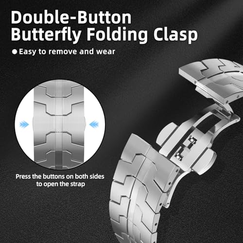 Bracelet Métal pour Samsung Galaxy Watch Ultra 47mm, montre de rechange réglable solide