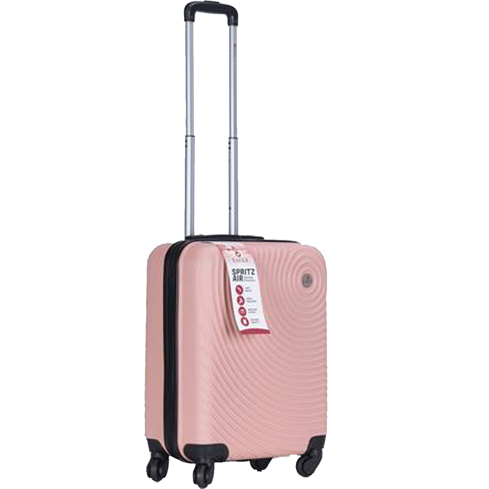 WTUEagle London Spritz Air 4 Wheel ABS Hard Shell Suitcase - Cabin Size (Rose Gold)