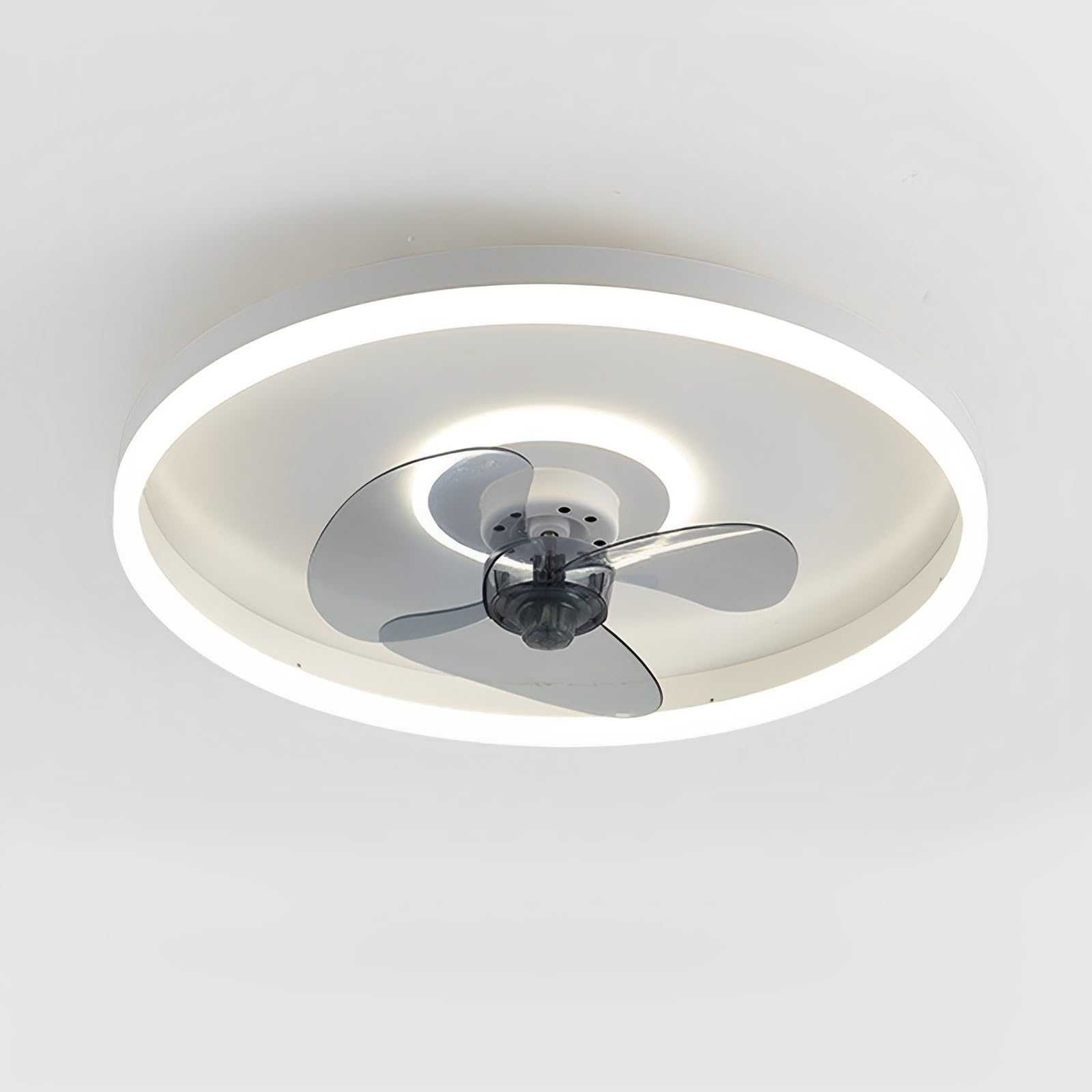 SXDMOUBK Modern Dimmable Ceiling Fans With Lights Kids Room LED Fan Lighting 3 Speeds Mute Bedroom Dining Remote Light ABS Blades