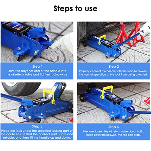 Image of XMJY 2 Ton Jack Handle - Horizontal Hydraulic Car Jack Accessories (Blue)