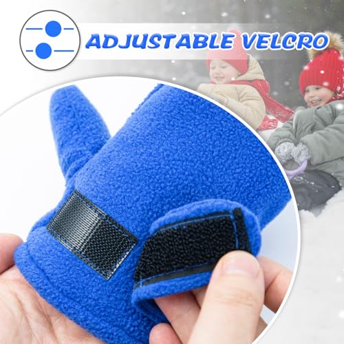 Image of BAVST Baby Toddler Winter Mittens Girls Warm Fleece Lined Gloves Kids Sherpa Lined Mittens for Boys
