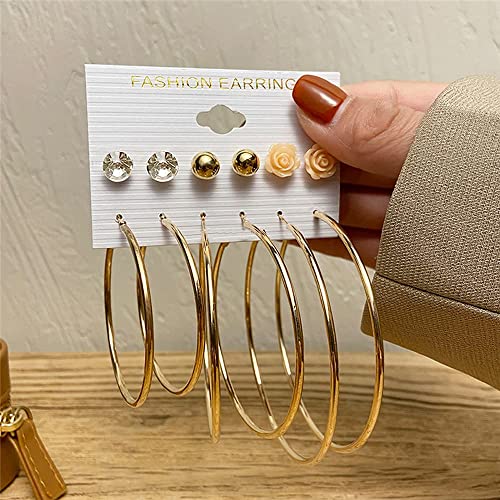 Image of Shining Diva Fashion Stylish Pairs Metal Earrings for Women and Girls