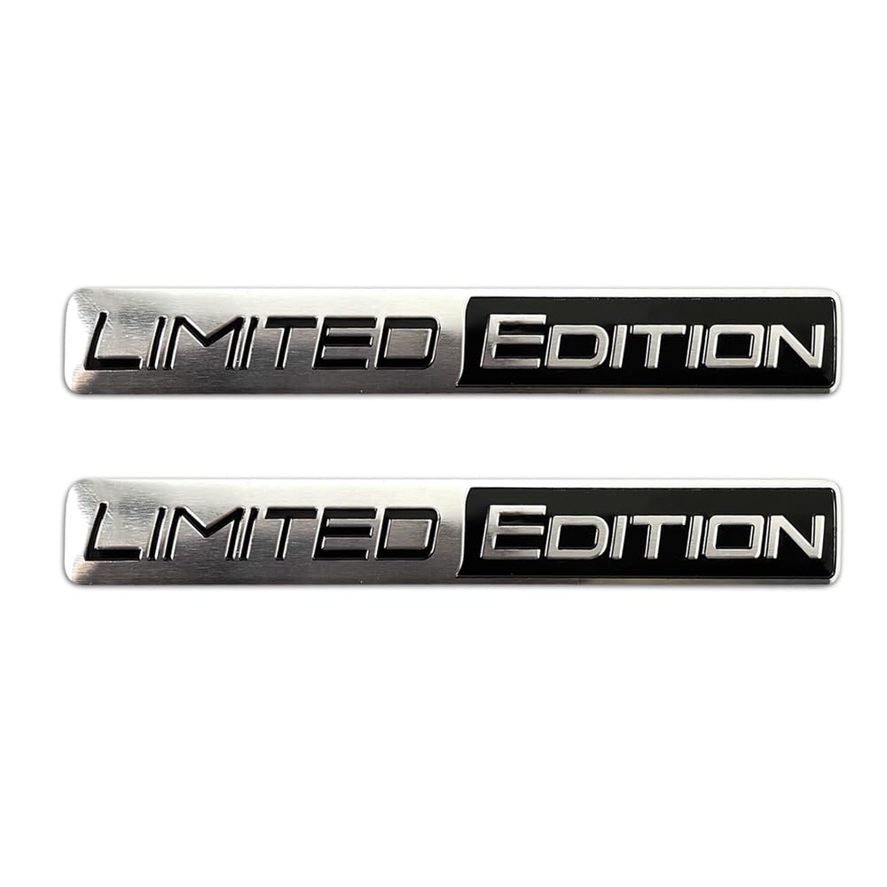 WENINETIES 2PCS Metal 3D Car Body Badges Sticker for VW Rline GTI BORA GOLF TOUAREG JETTA PASSAT Polo SR32 TIGUAN T-ROC, Trunk Fender Emblem Decal Accessorie,Emblem Logo Sticker Decoration Sticker