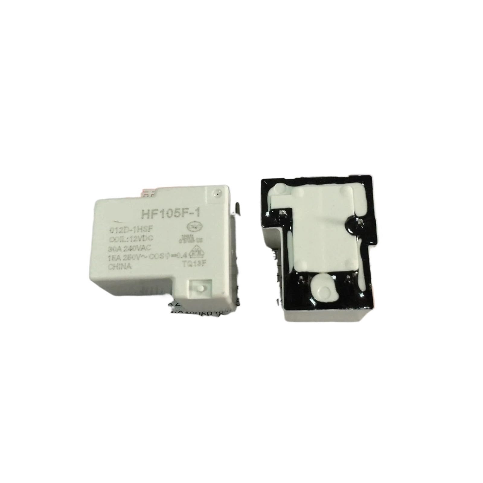 Relais HF105F-1-012D-1HSF 12V 4 broches 30A 240VAC pour circuit imprimé