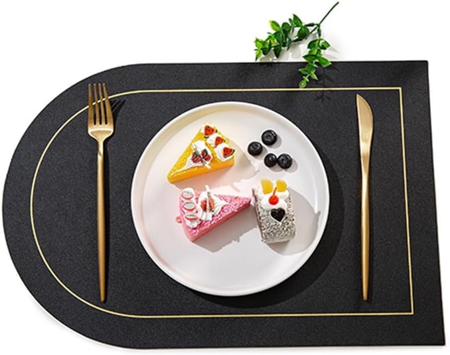 Ins Wind Western Food Placemat Table Mat PVC Insulated Placemat Easy to Clean Placemat(White-Dinosaur Doodle4)