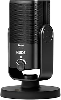Rode NT-USB-Mini USB Microphone with Detachable Magnetic Stand, Built-in Pop Filter, Headphone Amplifier and StreamEye Polishing Cloth Microphone