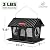 Kingsyard Bird Feeder for Outdoors Hanging, Dual-Use Metal Mesh Wild Bird Feeders with Seed Tray & Weatherproof Roof, 3 lbs Large Capacity, Black