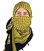 Mato & Hash Military Shemagh Tactical 100% Cotton Scarf Head Wrap - Black/Gold