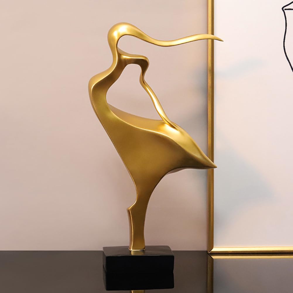 Abstrakte Skulptur Deko Moderne Kunst Deko Statue Dekoartikel Für Wohnung, Schlafzimmer, Bücherregal, Büro Statuen Und Skulpturen Harz,Gold,Set