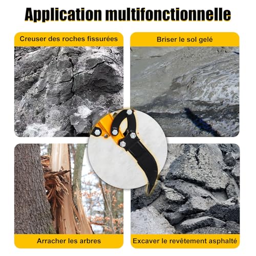 Dent de ripper pour mini-pelle en acier renforcé pour excavatrices de 0.8T à 1.8T - 6