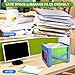 BOENFU 24 Pack Colored Hanging File Folders Letter Size Plastic File Folders with Adjustable Tabs, 2 Markers, Hanging Organizer File Folders for Efficient Filing