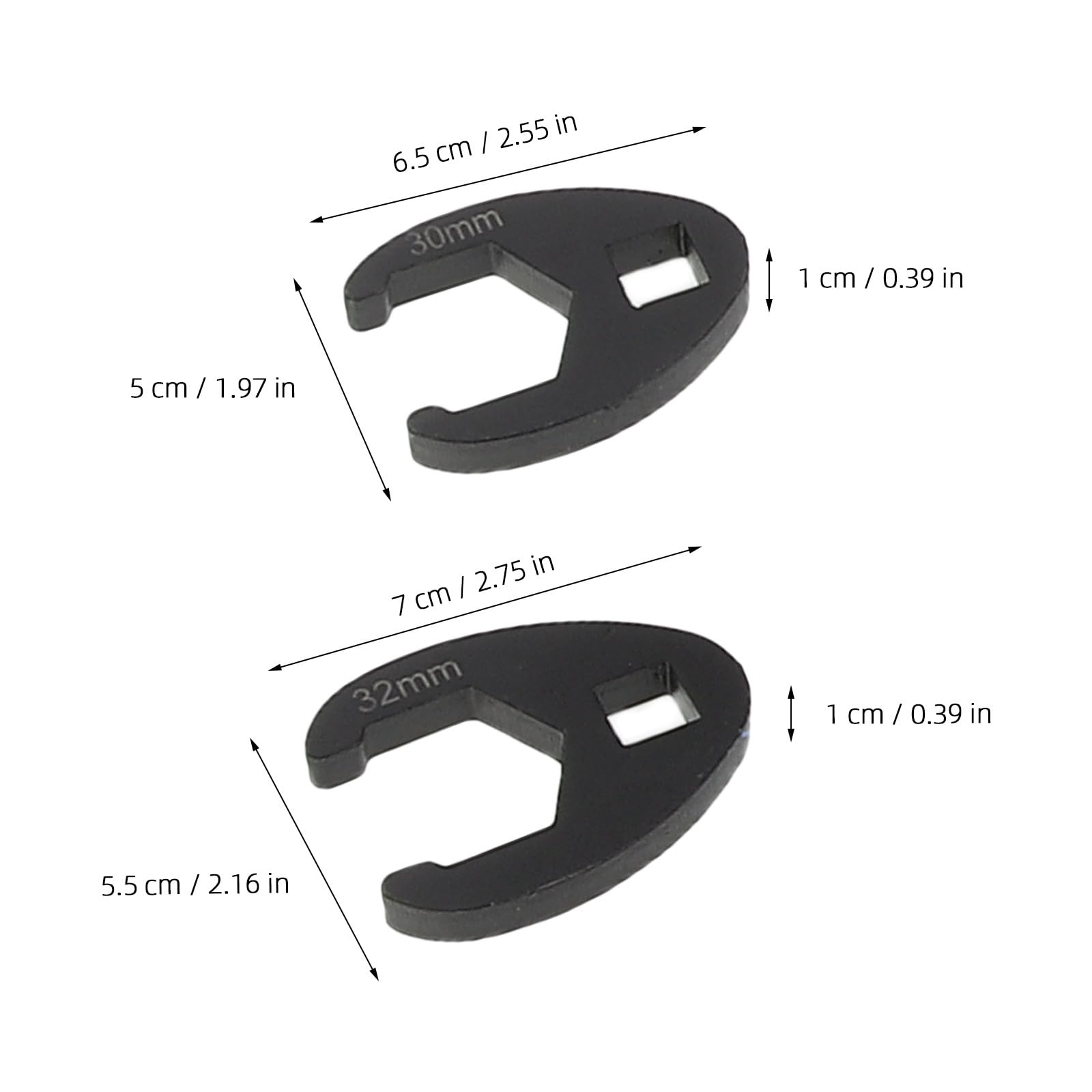 Toddmomy Jeu de 19 clés à œil métriques 3/8 et 1/2, kit à fourche pour