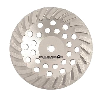 7" Pro Turbo 24 Segment Diamond Cup Grinding Wheel | Grind Concrete Thinset Mastics Stone Etc
