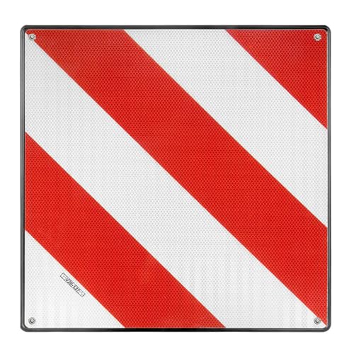 ENERFERO Señal V20 Homologada, Placa V20 Portabicicletas y Carga Saliente, Panel V-20 Plástico ABS, Flexible y con Protección Anti Arañazos.50 X 50 cm HOMOLOGADA