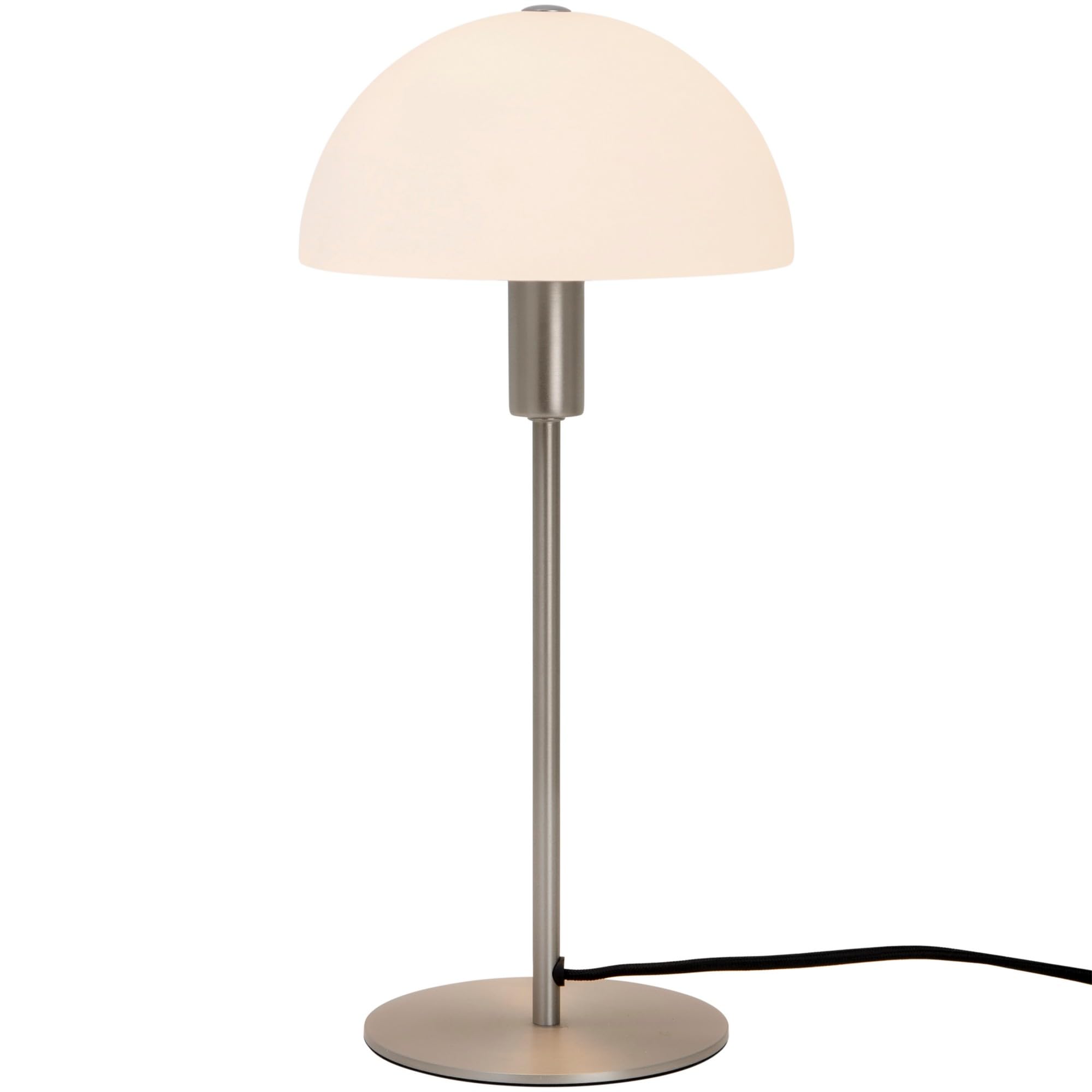 B&Q -  Ellen Metal Table Lamp Dome Shade Silver,mains
