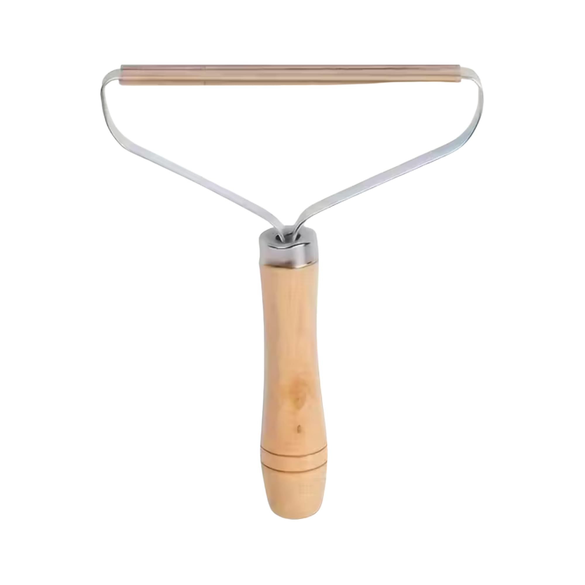 Maisirex Oak Carpet Scraper Tool - Pet Hair Remover And Lint Roller For Furniture, Manual Fabric Shaver With Wooden Handle For Carpets And Clothes