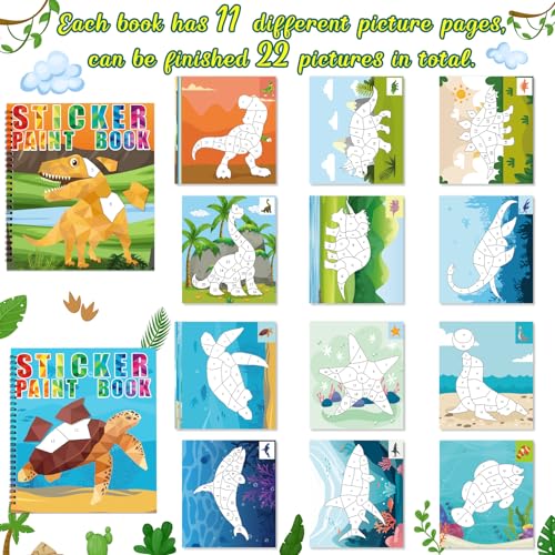 Image of 2PCS Dinosaur Underwater World Stickers for Kids 2-4