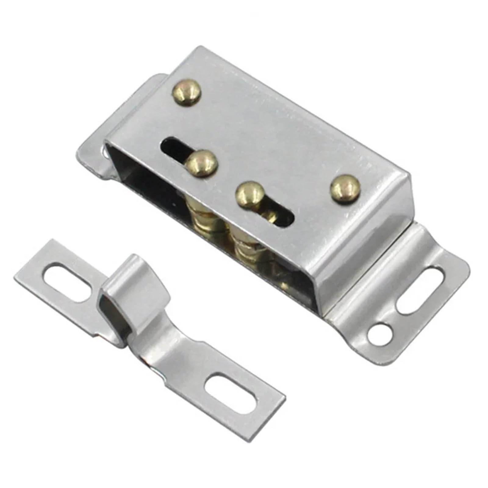 10pcs Double Roller Catch Door Latch Stainless Steel Hardware for Cabinets Motorhomes Caravans Boats Secure Fixings for Furniture