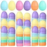 JynxtoyZeal Huevos de Pascua De Plástico, 48 Piezas Huevos de Pascua, Huevos Sorpres, para Caza De Pascua, Rellenos de Cestas, Suministros para Premios de Aula, Golosinas De Relleno
