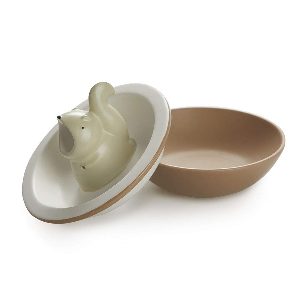 Balvi Plateau apéritif Hungry Squirrel Bol pour Snacks 2 en 1 avec Compartiment intérieur pour Les co