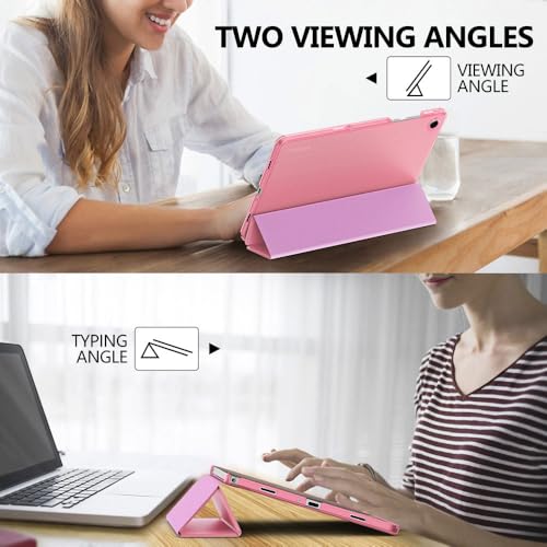 Image of MoKo for Samsung Galaxy Tab A11 Plus / A11+ Case 11 Inch 2026, Galaxy Tab A9 Plus / A9+ Case 11 Inch 2024, Slim Stand Hard PC Translucent Back Shell Smart Cover, Auto Wake /Sleep, Conch Shell