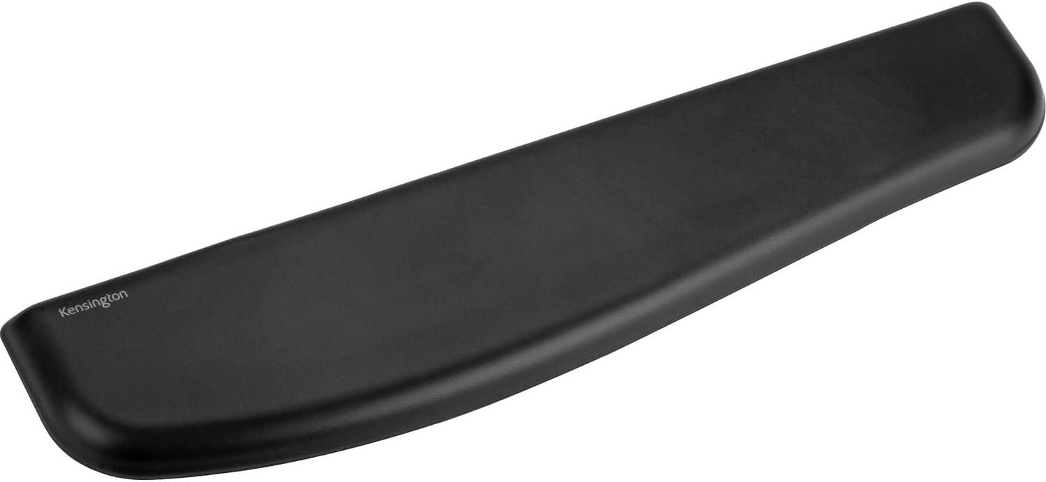 ErgoSoft Wrist Rest Support For Home Office, Gaming & Keyboards, Contoured Shape, Gel-cushioned, Ergonomic Support, Durable, MacBook, iMac, Surface, Desktop, Black