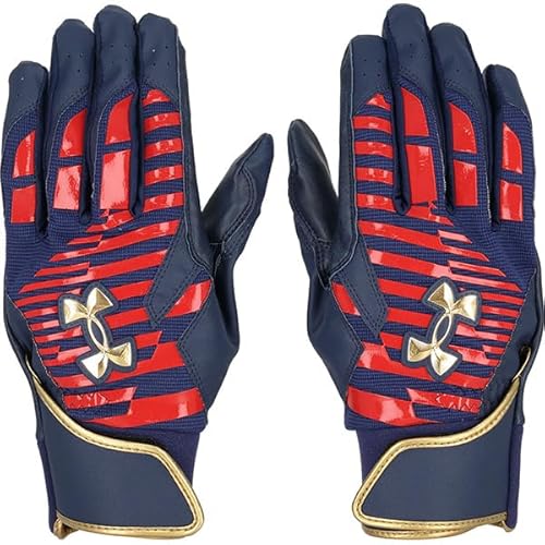 野球 アンダーアーマー 手袋 バッティング手袋 UAクリーンアップ プロ バッティンググローブ 両手用 6001312 underarmour 野球用品 スワロースポーツ (410)Midnight Navy/Red XL