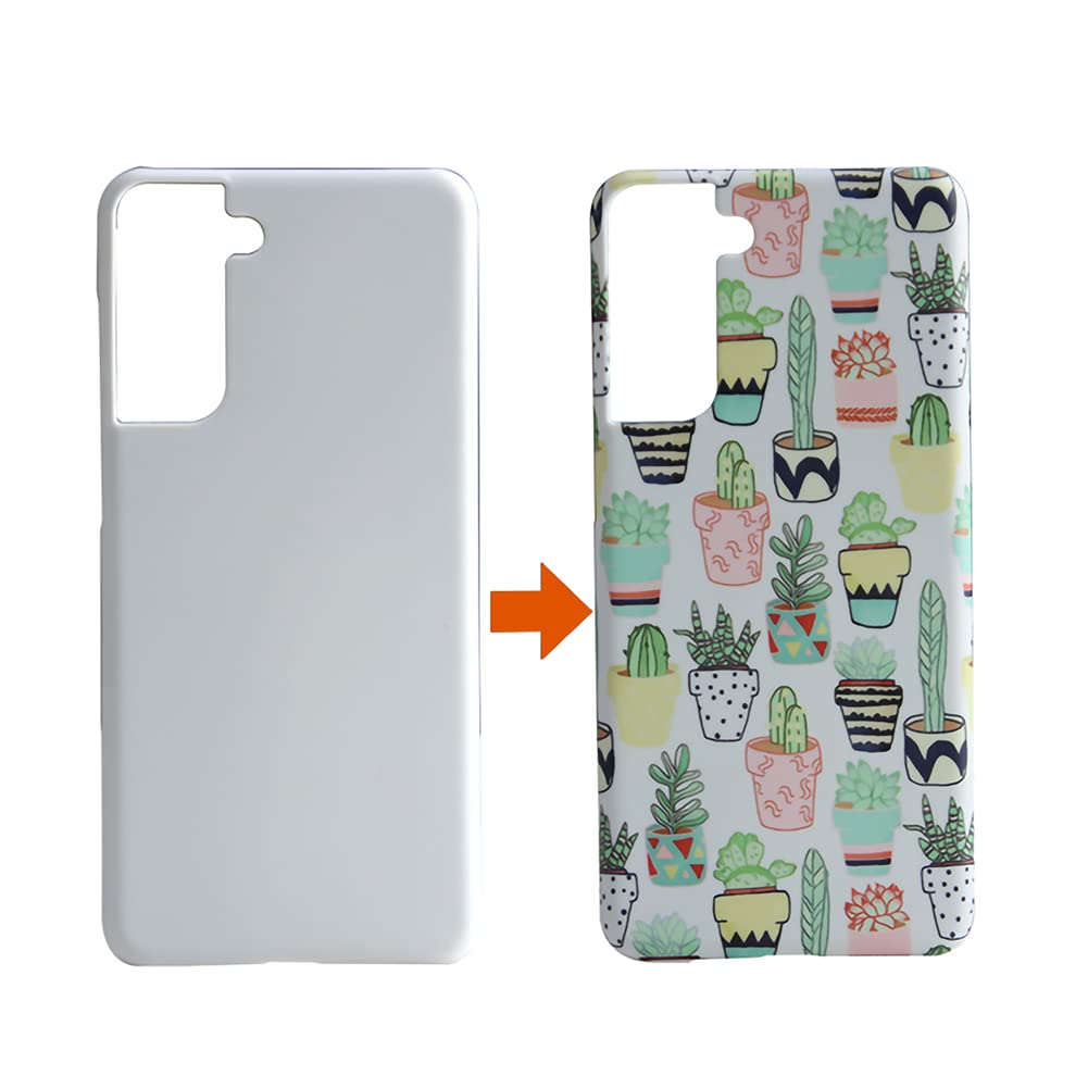 10 Pack 3D Sublimation Phone Case Blank for 3D Sublimation Printing Vacuum Heat Press Machine Compatible with Samsung Galaxy S21 Series(5G) Blanks Custom Picture Case Matt (Galaxy S21 Blank)