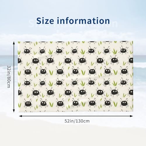 Serviette de plage à séchage rapide en microfibre absorbante imprimé araignée - 3