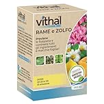 VITHAL Rame e Zolfo, Concime Fogliare Liquido a Base di Rame, Zolfo e Manganese, per Orticole, Frutticole e Ornamentali, Ammesso in Agricoltura Biologica, 250 ml con Misurino