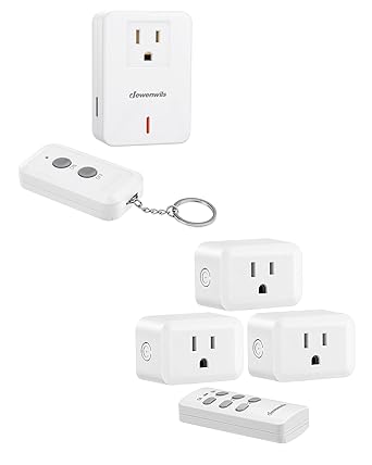 DEWENWILS Indoor Remote Control Outlet, Programmable and Expandable ...