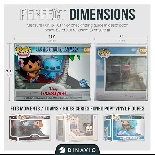 Dinavio Crafthouse DC5703 Premium 0.7Mm Heavy Duty Pop Protectors Compatible With Towns/Moments/Rides - Ultra Thick 0.7Mm Funko Pop Protector thumb #2