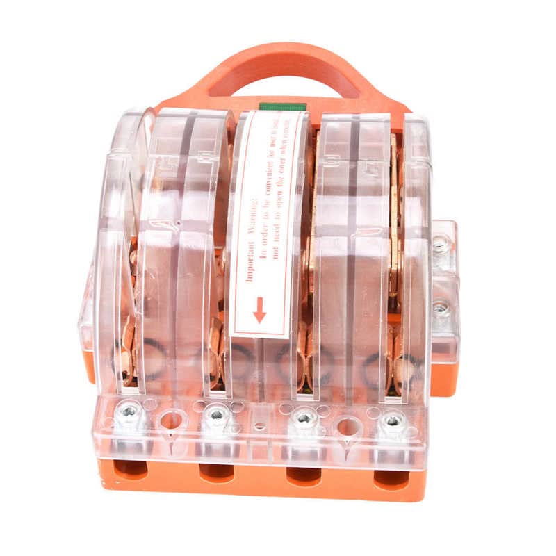 4 Pole Knife Switch Knife Switch Double Throw Prevent Electric Shock Full Copper Fastening Ring With LED For Power