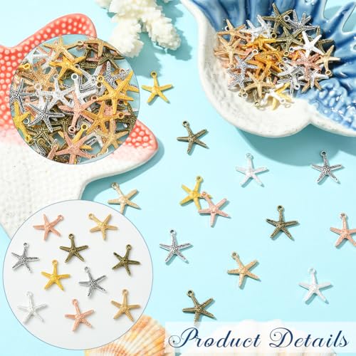 Breloques Étoiles de Mer en Boîte, Idéal Cadeau pour Passionnés DIY - 4