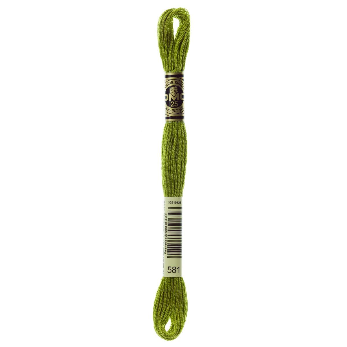 DMC Embroidery Floss Mouline Stranded Cotton Thread for Hand Embroidery and Sewing - Colour No: 581-5 x 8m Skeins — image 1