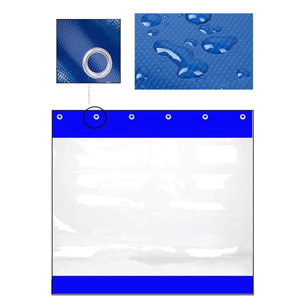 Rideaux de porte en vinyle transparent et imperméables et résistants pour extérieur, bâches industrielles pour terrasse et pergola