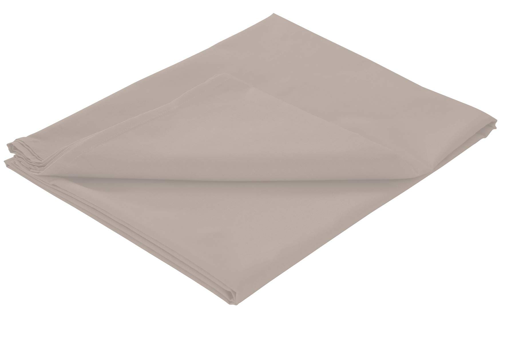 Olivia Rocco Flat Sheets, Easy Care Polycotton Full Bed Sheet, King Natural