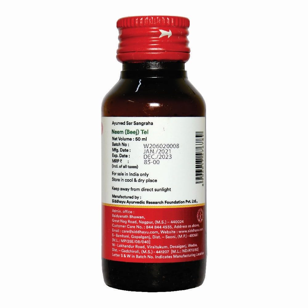 Baidyanath Asli Ayurved Neem Oil (Tel) – 50 ml | Ayurvedic Herbal Oil for Skin, Hair & Scalp Care 3